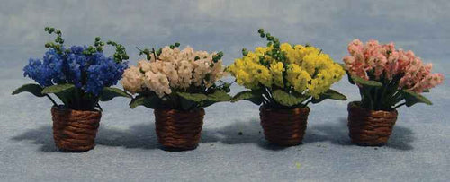 Bloemen in mandje, per stuk