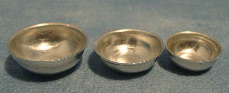 Keukenschalen, metaal, 3 stuks