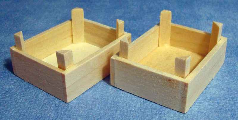 Kratten, hout, 2 stuks