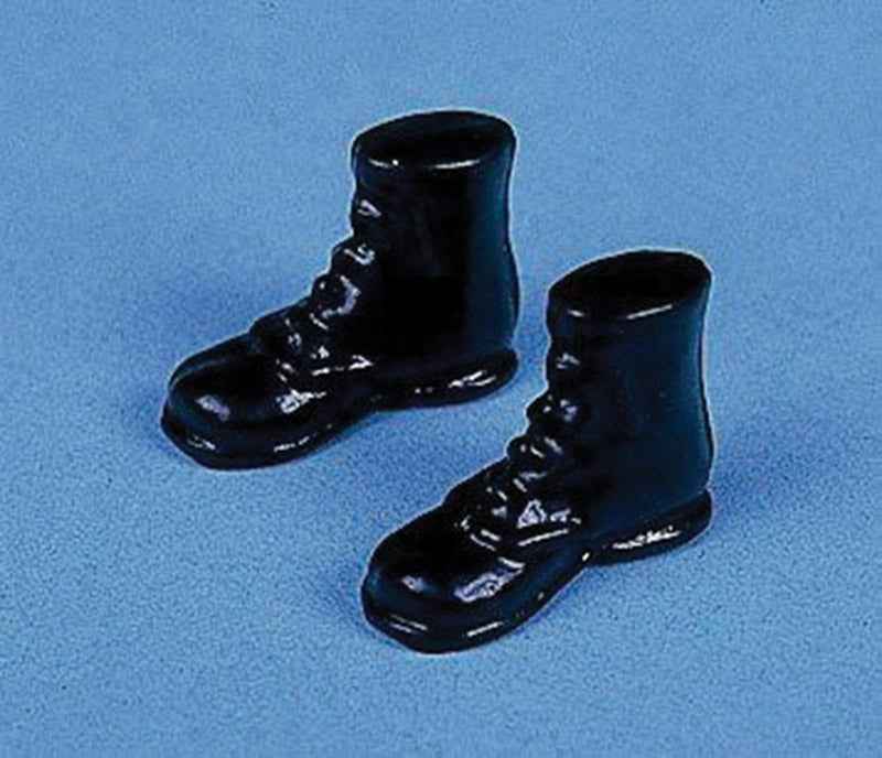 Herenschoenen, zwarte halfhoge laars, per paar