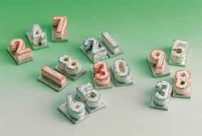 Cijfercakes, no. 7, per 3 st.