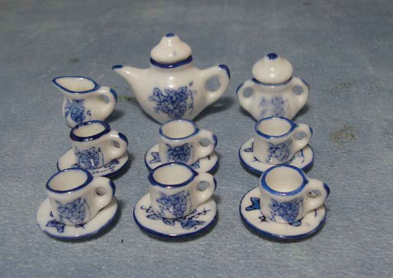 Blauw thee servies