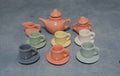 pastel kleuren Art deco thee servies
