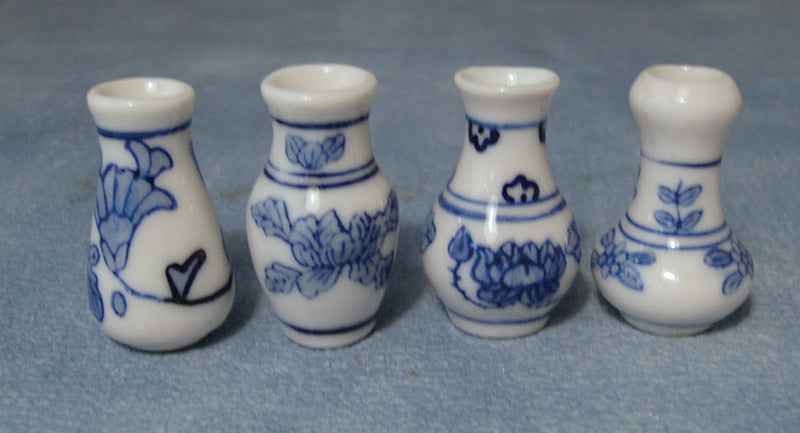 Vazen met bloemenmotief, 4 stuks