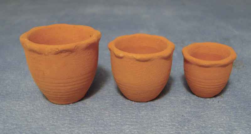 Terracotta Piecrust Pots pk3