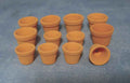 Terracotta potten, 12 stuks
