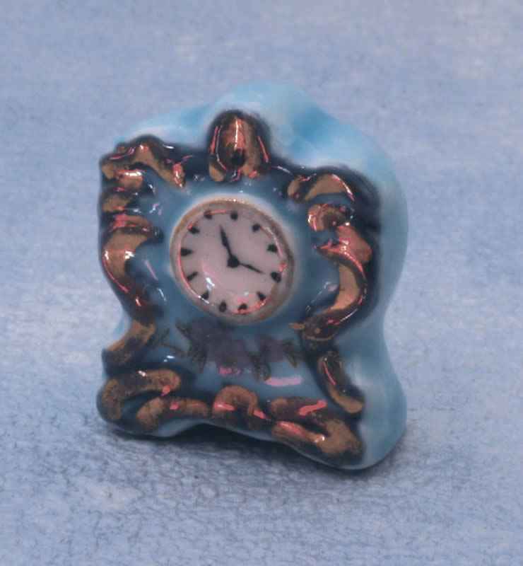 Blauw/gouden klok