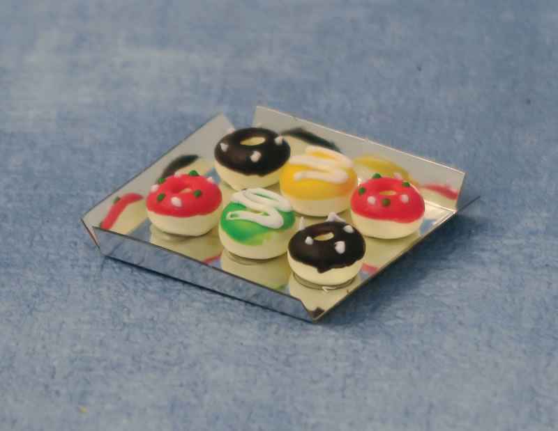 Donuts op dienblad