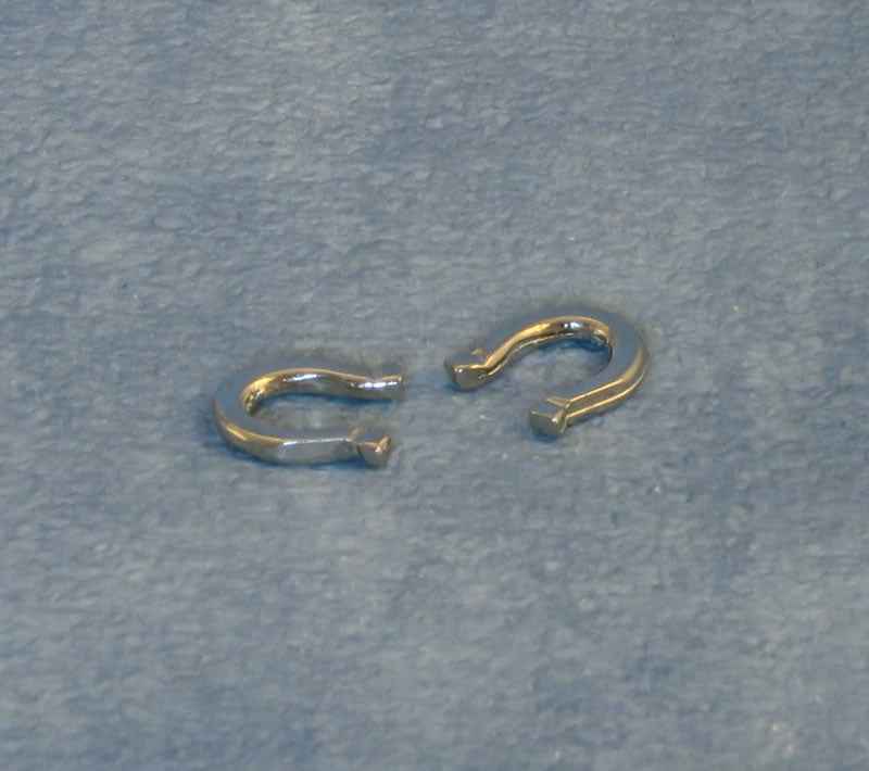 Hoefijzers, zilver, 2 stuks