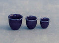Blauwe potten, 3 stuks