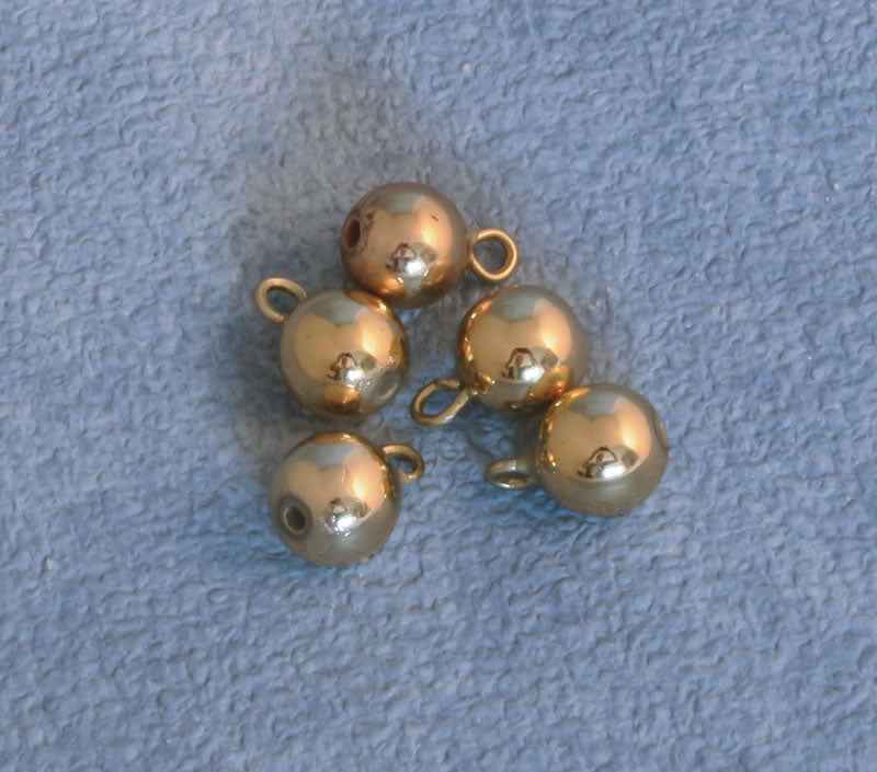 Gouden kerstballen, 5 stuks