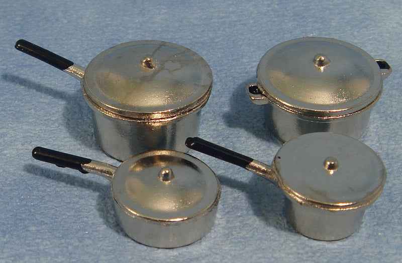 Pannen, metaal, 4 stuks