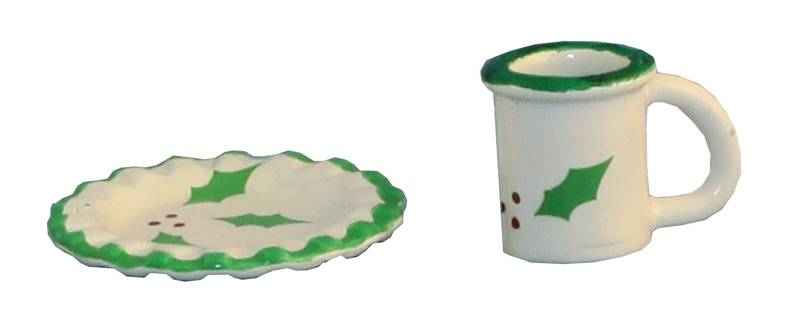 Kerst bord met mok