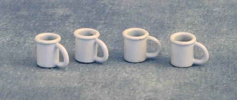 Witte mokken, 4 stuks