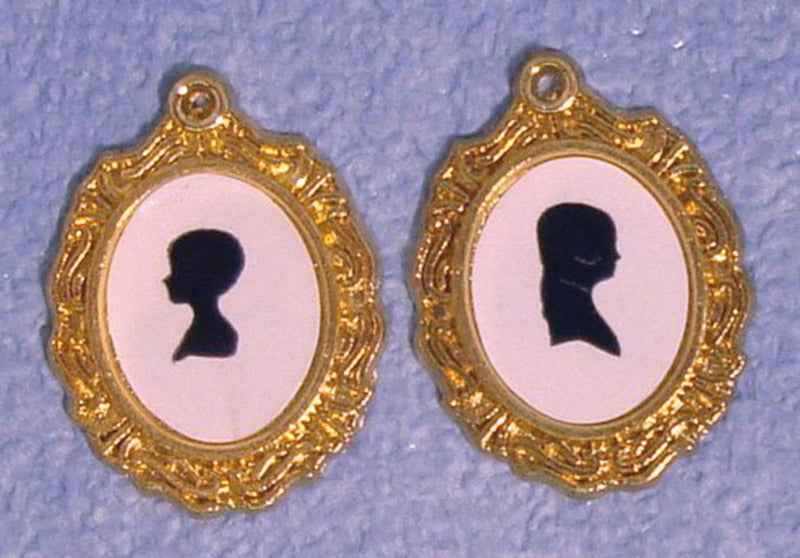 Silhouettes, ingelijst, per 2 st.