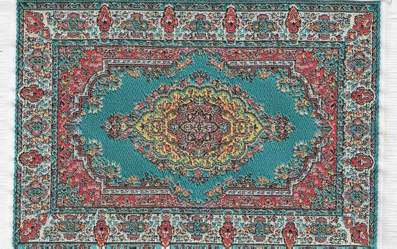 Vloerkleed turkoois 10 x 14cm
