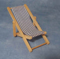 strandstoel blauw-wit
