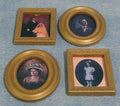 Schilderijtjes, klein, 4 stuks
