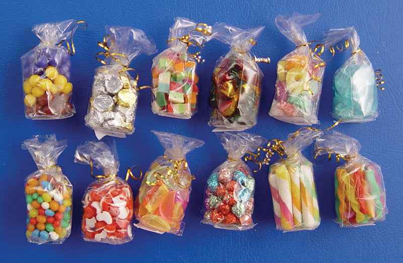 Zakjes met snoepgoed, 12 stuks