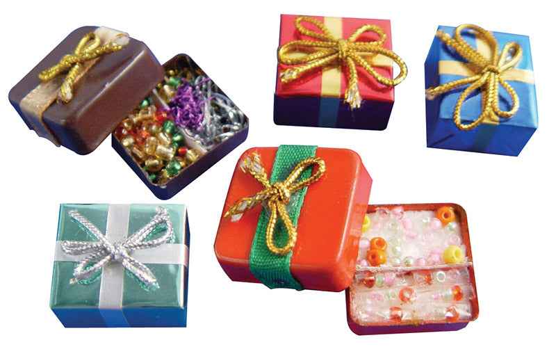 Kerstcadeautjes, per 5 st. assorti