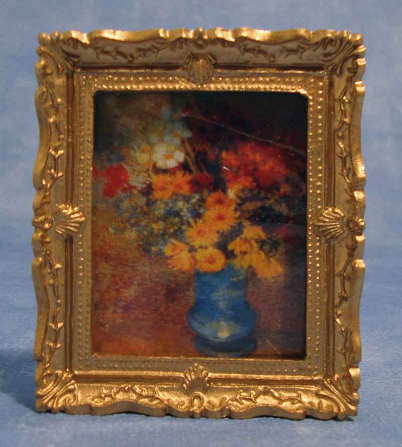 Schilderij, bloemen, ingelijst