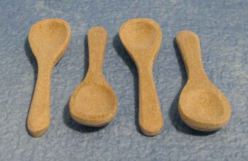 Lepelroerset, hout, per 4 st