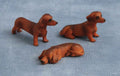 Teckel bruin, 3 stuks