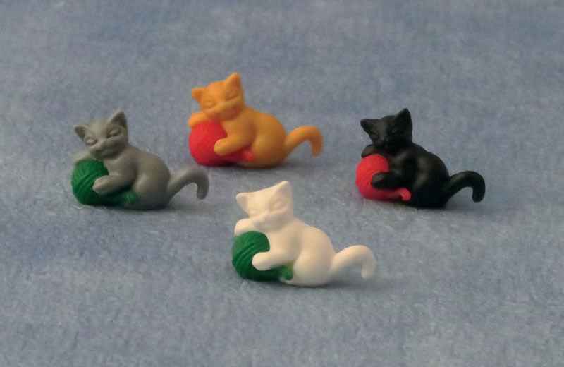 Katjes met wol, 4 stuks