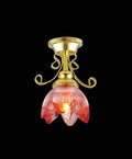 Lily hanglamp, rood glas