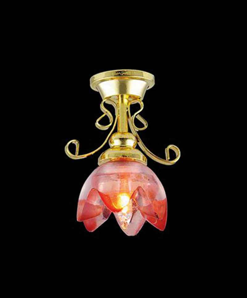 Lily hanglamp, rood glas