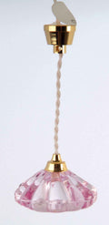 Hanglamp met roze glas