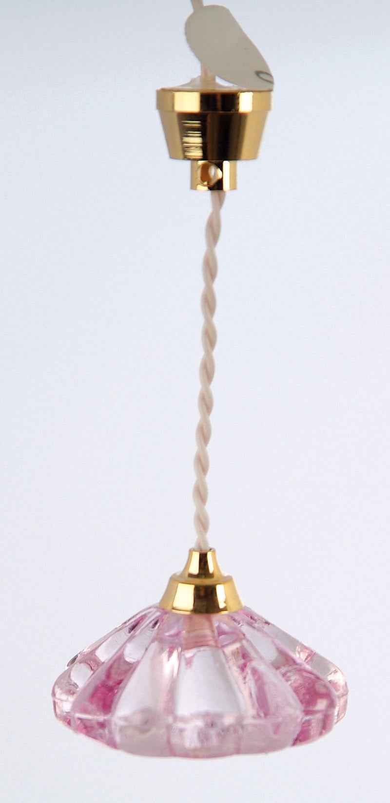 Hanglamp met roze glas