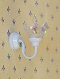 Witte wandverlichting met helder glas