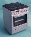 Fornuis met oven, zilverkleurig