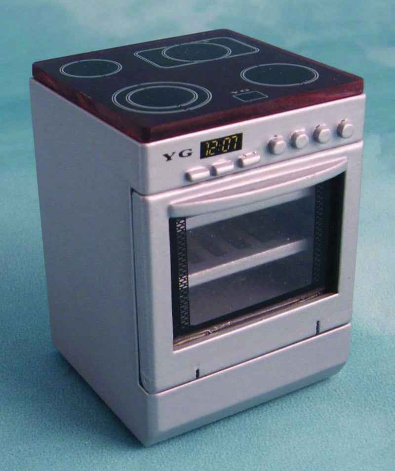 Fornuis met oven, zilverkleurig