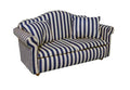 Blauw gestreepte bank