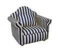 Blauw gestreepte stoel