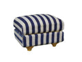 Blauw gestreepte poef