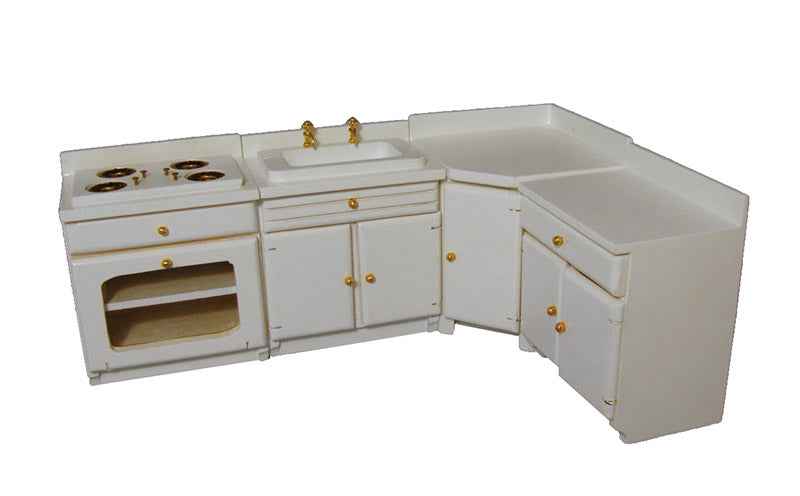 Witte keukenset van hout