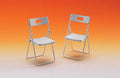 witte klapstoeltjes, 2 stuks
