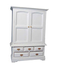 kledingkast met lades, wit