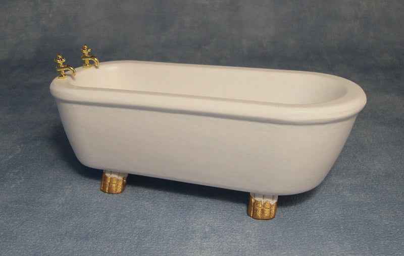Houtenbad op pootjes wit met goud