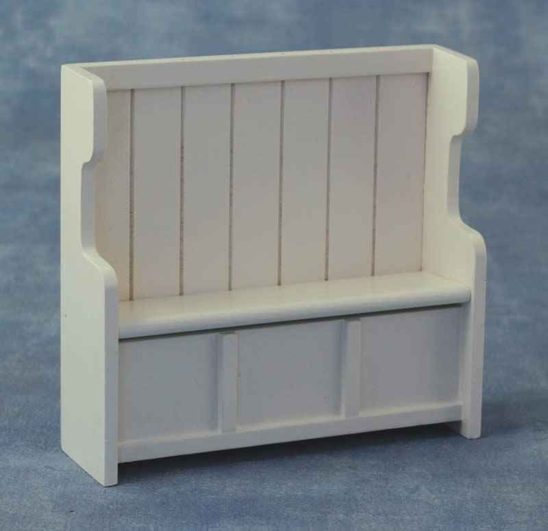 Luxe witte kerkbank