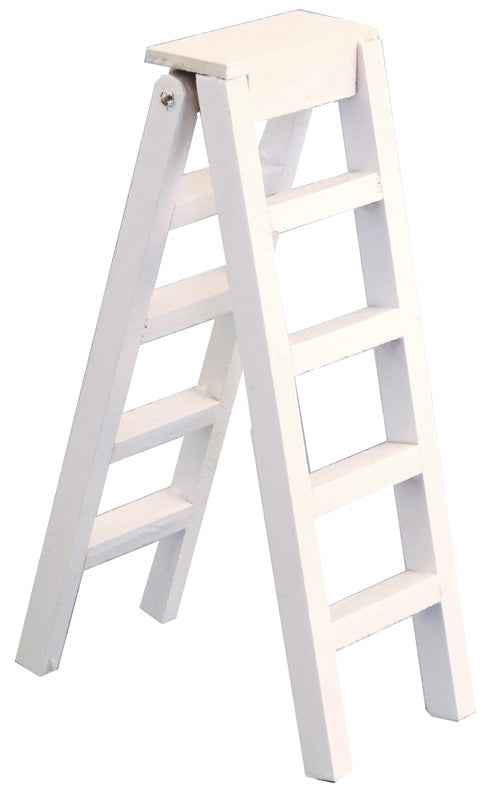 Houten trapje wit