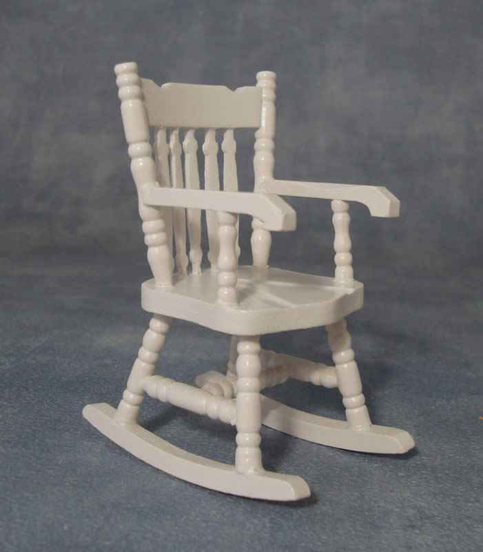 Keuken schommelstoel, wit