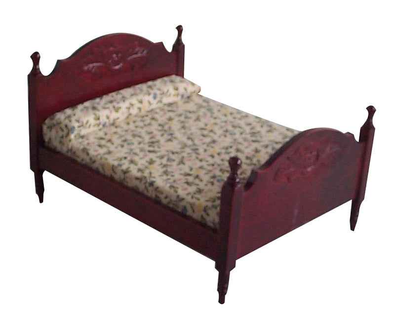 Bed, 2-persoons, mahonie