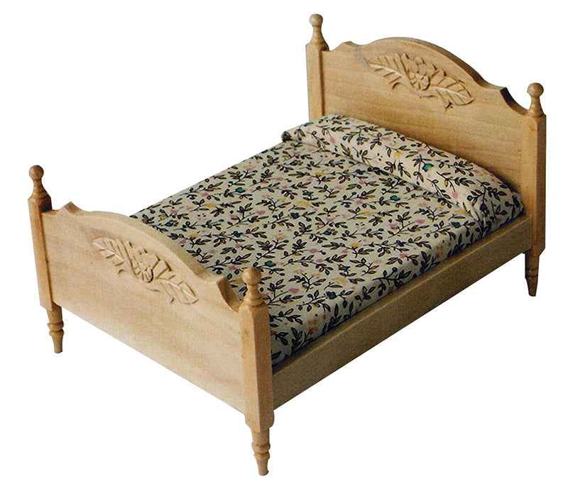 Bed, 2-persoons, blank gelakt