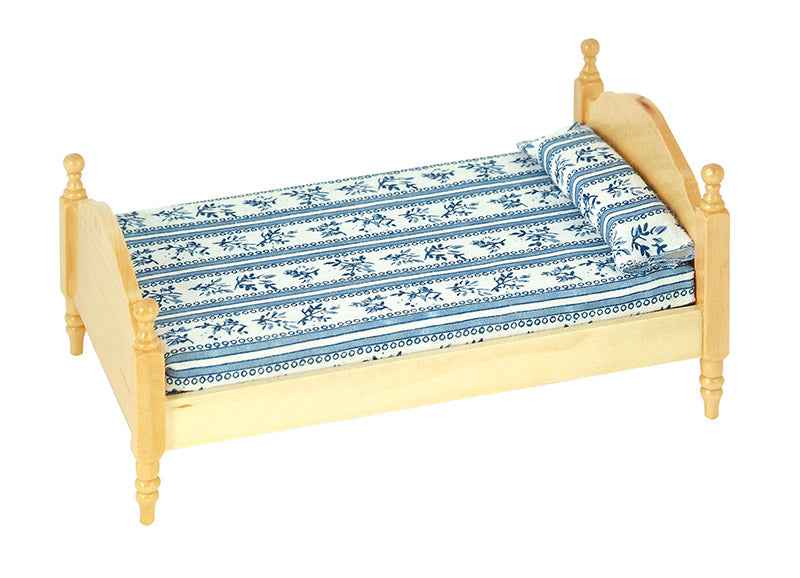 1-Persoonsbed dennen, blank gelakt