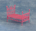 Roze metalen kinderbed