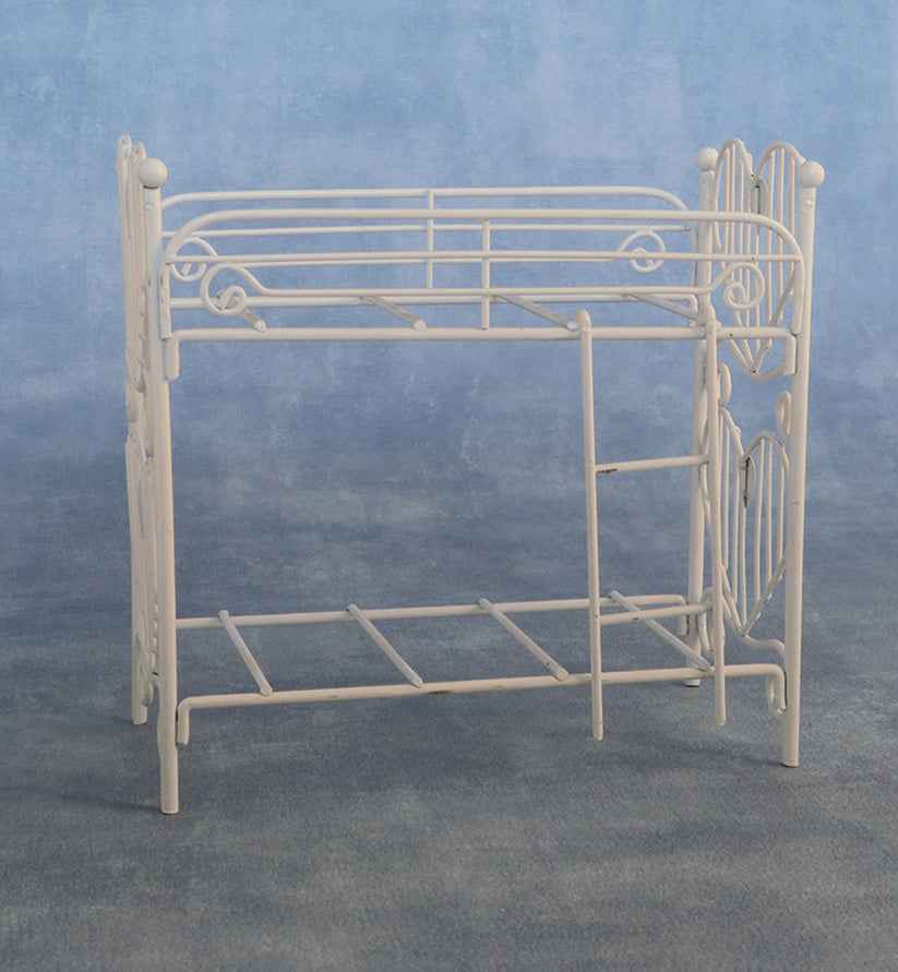 Wit metalen stapelbed